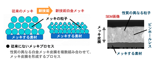 燃料電池電極へのメッキ